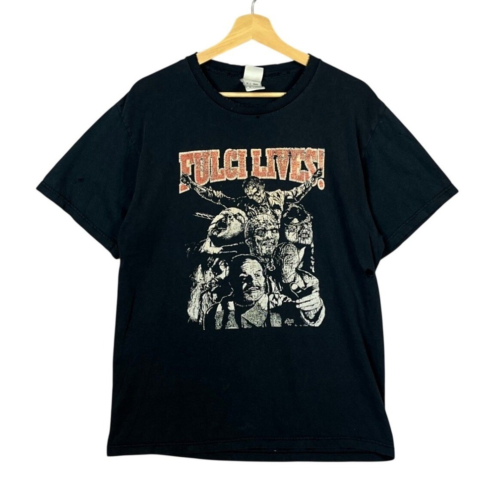 Vintage 90s Fulci Lives! Lucio Fulci Movie T-Shirt Horror Sci-Fi Cult Classic M
